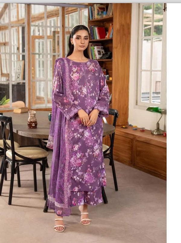 Ziva Khaddar Printed 3pcs