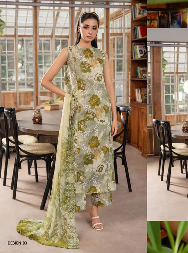 Ziva Khaddar Printed 3pcs