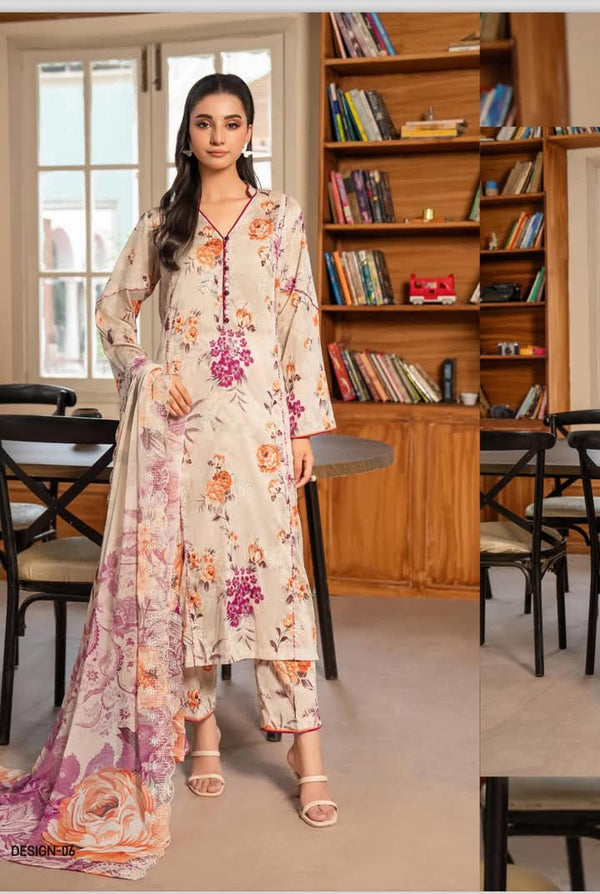 Ziva Khaddar Printed 3pcs