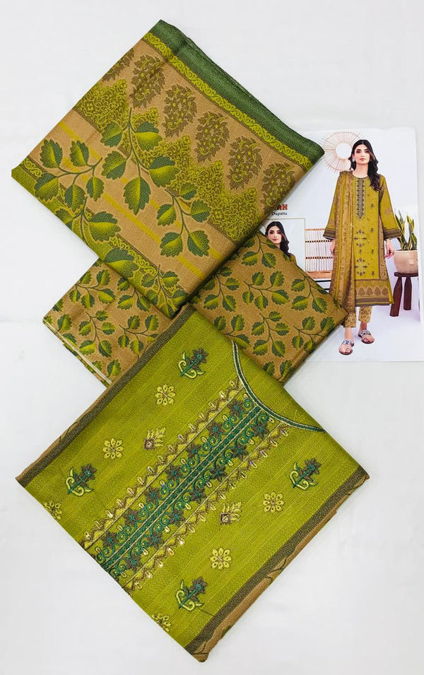 Dhanak Embroidered 3pcs