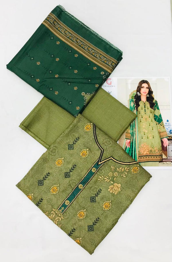 Dhanak Embroidered 3pcs