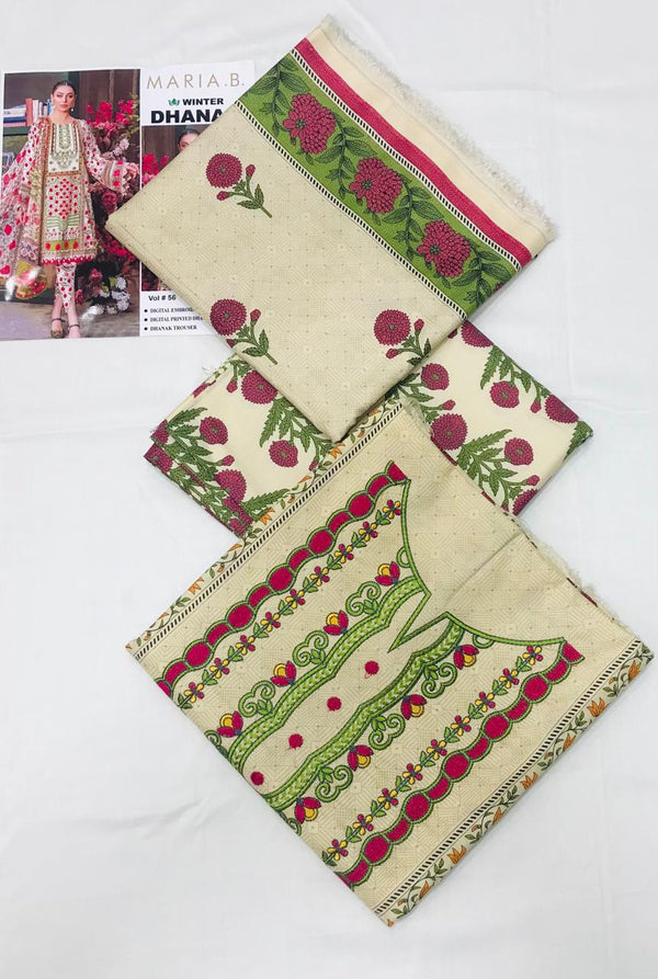 Dhanak Embroidered 3pcs