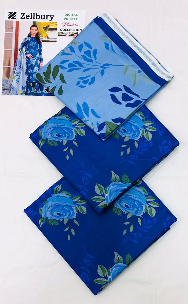 Zellbury Khaddar Printed 3pcs