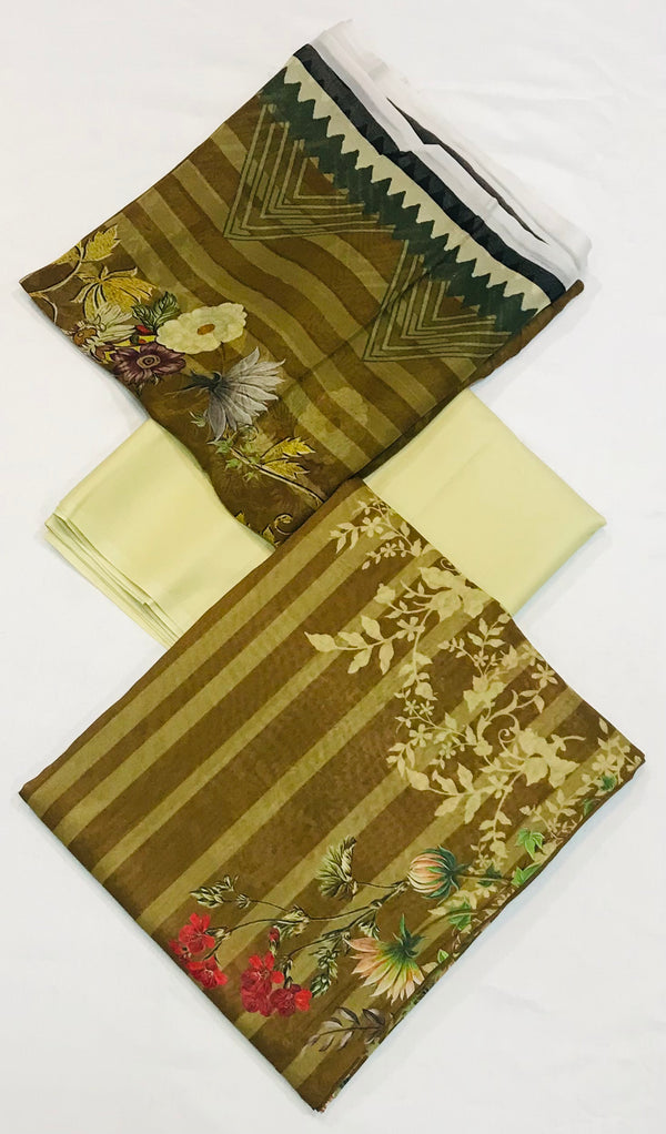 Original Swiss Digital Printed Lawn  3Pcs