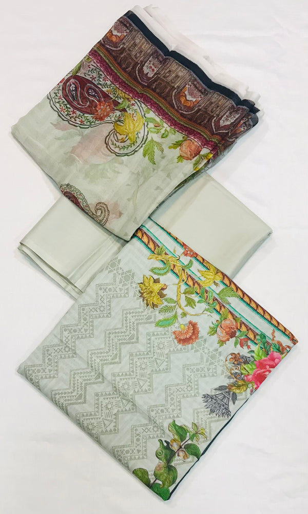 Original Swiss Digital Printed Lawn  3Pcs