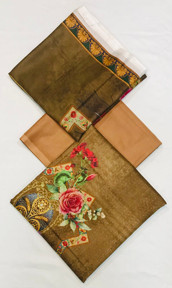 Original Doria Lawn  Digital Printed 3Pcs