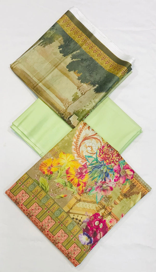 Original Digital Printed Lawn  3Pcs